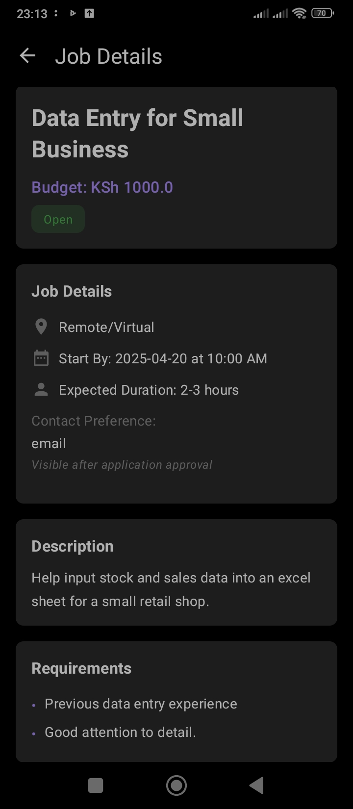 Iko Job App - Chat with Workers and Task Posters